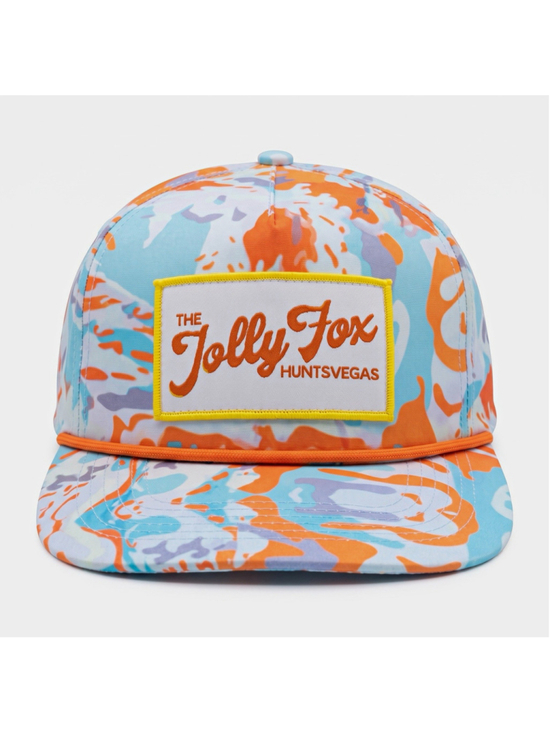 The Jolly Fox Other - The Jolly Fox Huntsvegas Adjustable Camo Baseball Cap Unisex Orange Blue